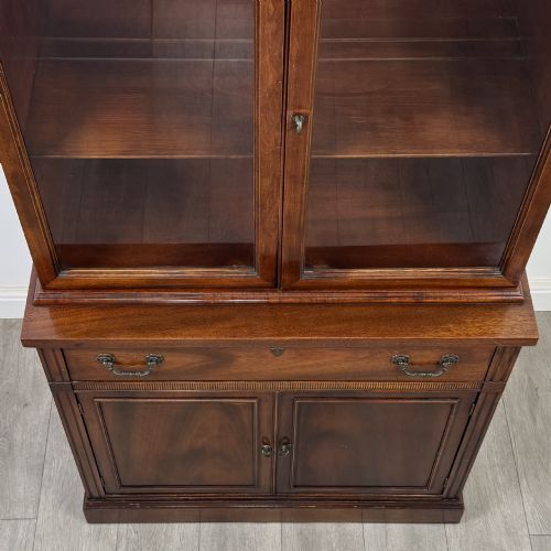 ANTIQUE 20TH CENTURY GLAZED BOOKCASE IN MAHOGANY - ADDITIONAL PHOTO 10
