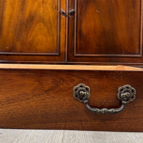 ANTIQUE 20TH CENTURY GLAZED BOOKCASE IN MAHOGANY - ADDITIONAL PHOTO 12