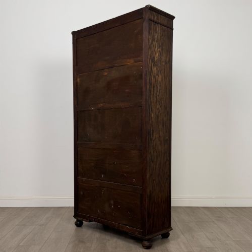 ANTIQUE 20TH CENTURY LINENFOLD WARDROBE IN OAK - ADDITIONAL PHOTO 6