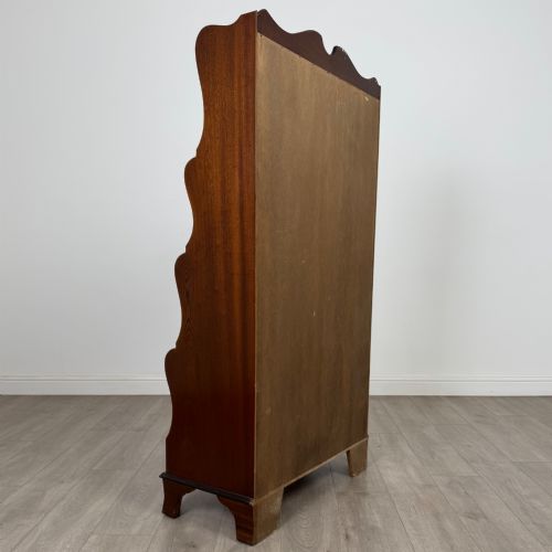 ANTIQUE 20TH CENTURY WATERFALL BOOKCASE IN MAHOGANY - ADDITIONAL PHOTO 4