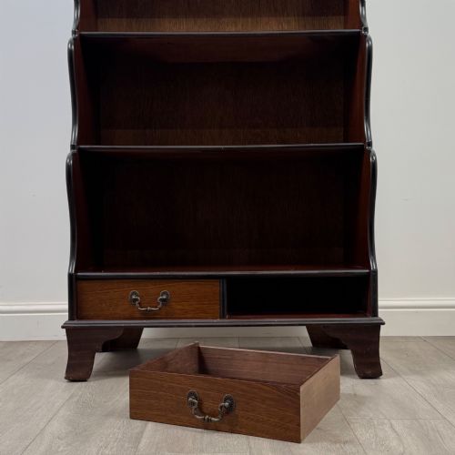 ANTIQUE 20TH CENTURY WATERFALL BOOKCASE IN MAHOGANY - ADDITIONAL PHOTO 10
