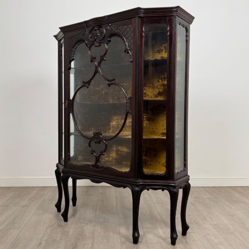 ANTIQUE 19TH CENTURY MAHOGANY DISPLAY CABINET BY MAPLE CO - ADDITIONAL PHOTO 2