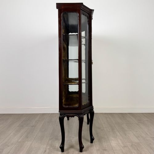 ANTIQUE 19TH CENTURY MAHOGANY DISPLAY CABINET BY MAPLE CO - ADDITIONAL PHOTO 7