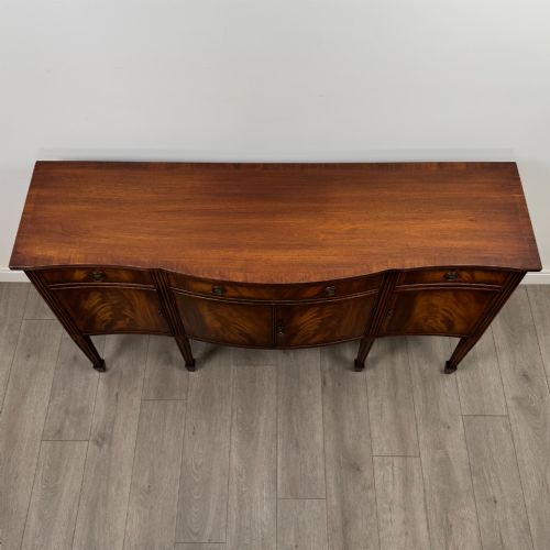 ANTIQUE 20TH CENTURY BOW FRONT SIDEBOARD IN MAHOGANY - ADDITIONAL PHOTO 9