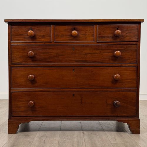 antique 19th century victorian mahogany chest of drawers - CATEGORY: ANTIQUE CHEST OF DRAWERS - DATED VICTORIAN