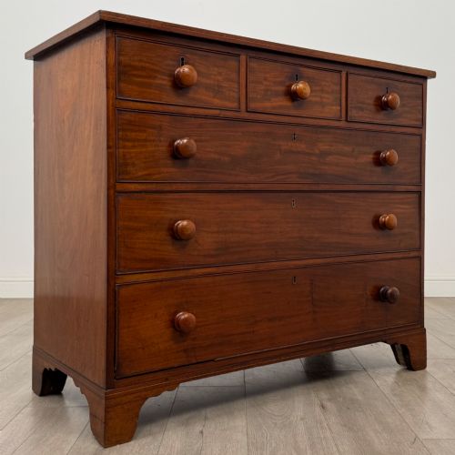 ANTIQUE 19TH CENTURY VICTORIAN MAHOGANY CHEST OF DRAWERS - ADDITIONAL PHOTO 7