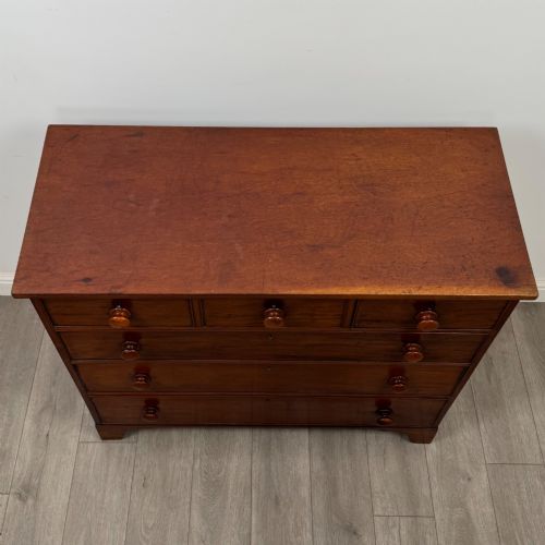ANTIQUE 19TH CENTURY VICTORIAN MAHOGANY CHEST OF DRAWERS - ADDITIONAL PHOTO 8