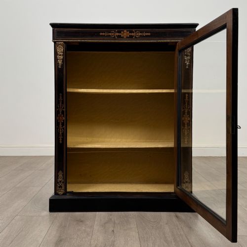ANTIQUE 19TH CENTURY EBONISED VICTORIAN PIER CABINET - ADDITIONAL PHOTO 1
