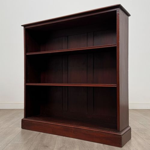 ANTIQUE 20TH CENTURY OPEN BOOKCASE IN MAHOGANY - ADDITIONAL PHOTO 2