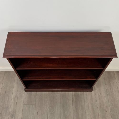 ANTIQUE 20TH CENTURY OPEN BOOKCASE IN MAHOGANY - ADDITIONAL PHOTO 9