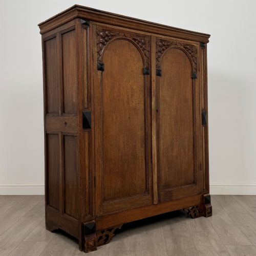 ANTIQUE 18TH CENTURY GEORGIAN OAK CUPBOARD - ADDITIONAL PHOTO 8