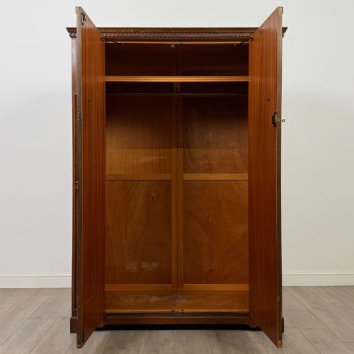 ANTIQUE 20TH CENTURY ART DECO OAK WARDROBE BY WRIGHTON - ADDITIONAL PHOTO 1