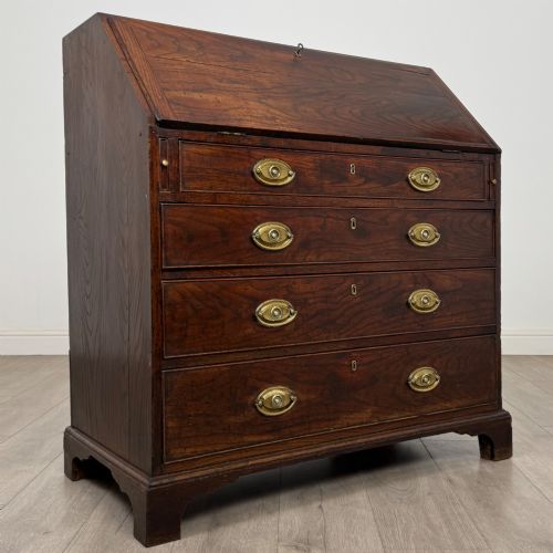 ANTIQUE 18TH CENTURY GEORGIAN OAK BUREAU - ADDITIONAL PHOTO 8