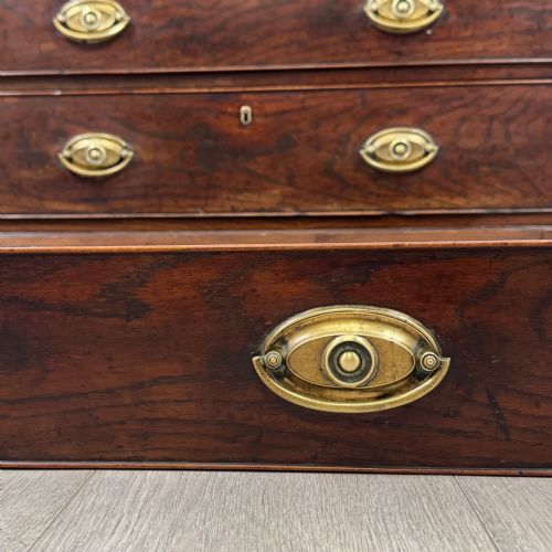 ANTIQUE 18TH CENTURY GEORGIAN OAK BUREAU - ADDITIONAL PHOTO 12