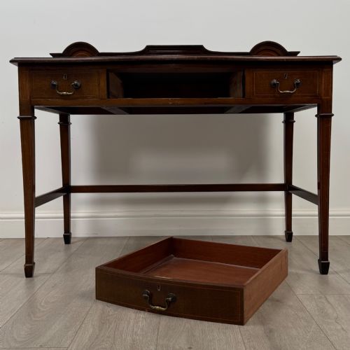 ANTIQUE 20TH CENTURY EDWARDIAN WRITING TABLE IN MAHOGANY - ADDITIONAL PHOTO 9