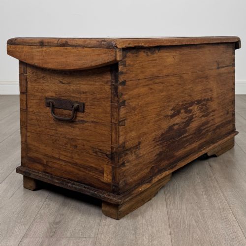 ANTIQUE 19TH CENTURY VICTORIAN HARDWOOD BLANKET BOX - ADDITIONAL PHOTO 3