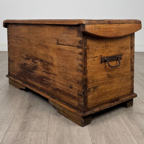 ANTIQUE 19TH CENTURY VICTORIAN HARDWOOD BLANKET BOX - ADDITIONAL PHOTO 5
