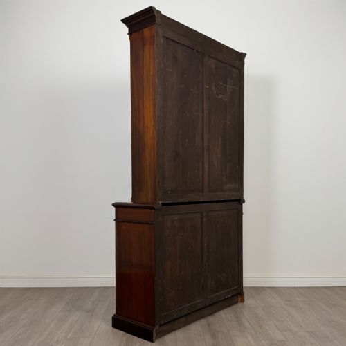 ANTIQUE 19TH CENTURY GLAZED BOOKCASE IN MAHOGANY - ADDITIONAL PHOTO 5