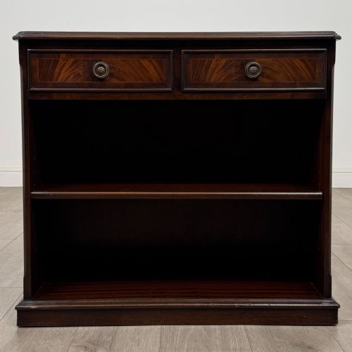 ANTIQUE 20TH CENTURY SMALL OPEN BOOKCASE IN MAHOGANY - ADDITIONAL PHOTO 1