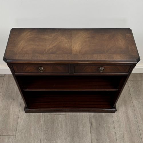 ANTIQUE 20TH CENTURY SMALL OPEN BOOKCASE IN MAHOGANY - ADDITIONAL PHOTO 9
