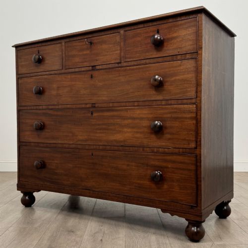 ANTIQUE 18TH CENTURY GEORGIAN MAHOGANY CHEST OF DRAWERS - ADDITIONAL PHOTO 1