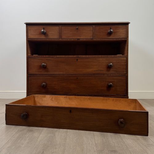 ANTIQUE 18TH CENTURY GEORGIAN MAHOGANY CHEST OF DRAWERS - ADDITIONAL PHOTO 9
