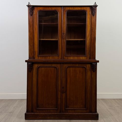 ANTIQUE 19TH CENTURY VICTORIAN BOOKCASE IN MAHOGANY - ADDITIONAL PHOTO 1