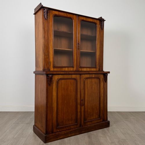 ANTIQUE 19TH CENTURY VICTORIAN BOOKCASE IN MAHOGANY - ADDITIONAL PHOTO 9