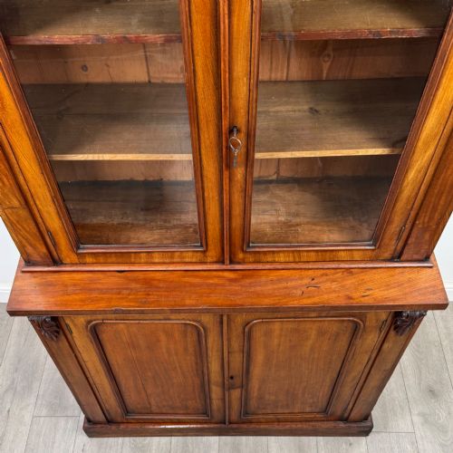 ANTIQUE 19TH CENTURY VICTORIAN BOOKCASE IN MAHOGANY - ADDITIONAL PHOTO 10