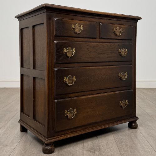 ANTIQUE 20TH CENTURY SMALL CHEST OF DRAWERS IN OAK - ADDITIONAL PHOTO 7