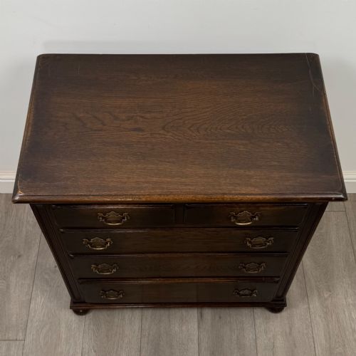 ANTIQUE 20TH CENTURY SMALL CHEST OF DRAWERS IN OAK - ADDITIONAL PHOTO 8