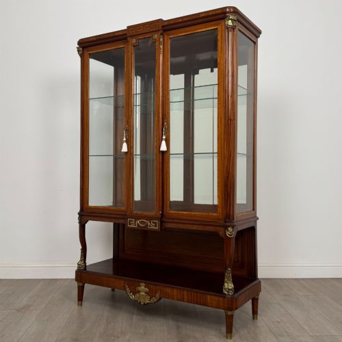 ANTIQUE 19TH CENTURY FRENCH DISPLAY CABINET IN MAHOGANY - ADDITIONAL PHOTO 2