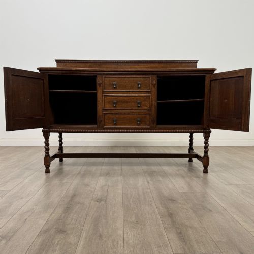 ANTIQUE 20TH CENTURY EDWARDIAN SIDEBOARD IN OAK - ADDITIONAL PHOTO 1