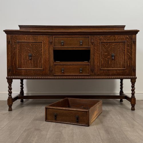ANTIQUE 20TH CENTURY EDWARDIAN SIDEBOARD IN OAK - ADDITIONAL PHOTO 10