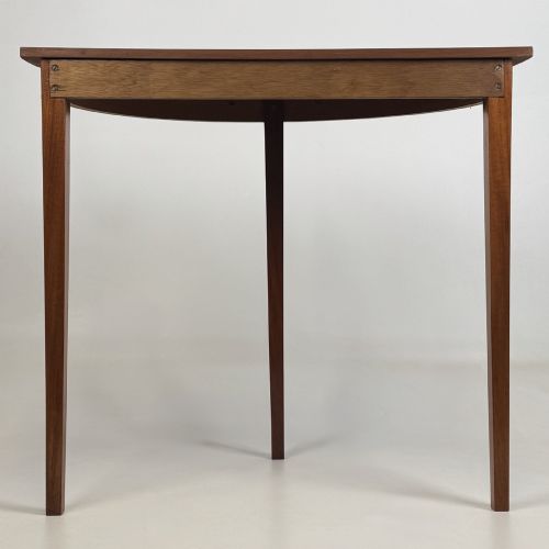 ANTIQUE 20TH CENTURY DEMI LUNE SIDE TABLE IN MAHOGANY - ADDITIONAL PHOTO 4