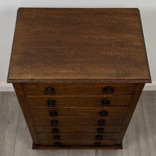 ANTIQUE 20TH CENTURY EDWARDIAN CHEST OF DRAWERS IN OAK - ADDITIONAL PHOTO 8