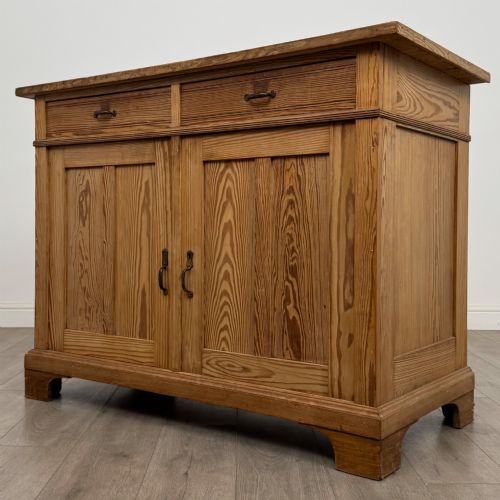 ANTIQUE 20TH CENTURY EDWARDIAN PITCH PINE CUPBOARD - ADDITIONAL PHOTO 2