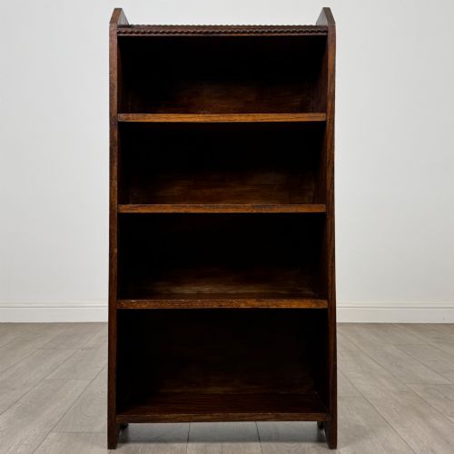 ANTIQUE 20TH CENTURY SMALL OPEN BOOKCASE IN OAK - ADDITIONAL PHOTO 1