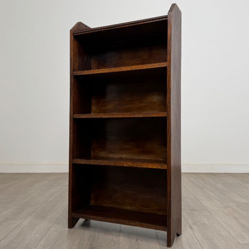 ANTIQUE 20TH CENTURY SMALL OPEN BOOKCASE IN OAK - ADDITIONAL PHOTO 2