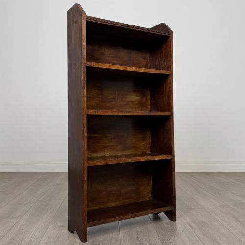 ANTIQUE 20TH CENTURY SMALL OPEN BOOKCASE IN OAK - ADDITIONAL PHOTO 8