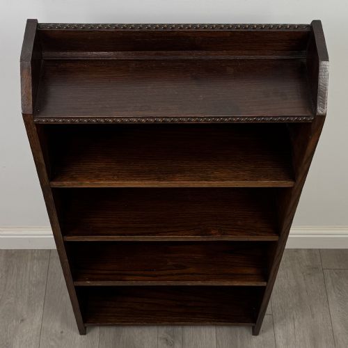 ANTIQUE 20TH CENTURY SMALL OPEN BOOKCASE IN OAK - ADDITIONAL PHOTO 9