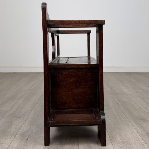 ANTIQUE 20TH CENTURY EDWARDIAN HALL SEAT IN OAK - ADDITIONAL PHOTO 6