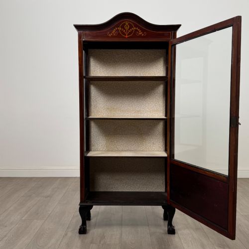 ANTIQUE 20TH CENTURY EDWARDIAN DISPLAY CABINET IN MAHOGANY - ADDITIONAL PHOTO 1
