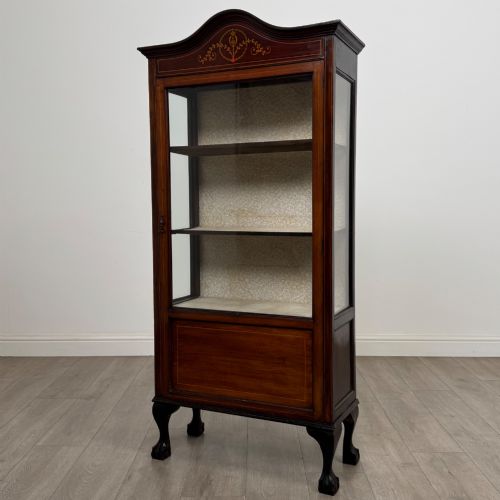 ANTIQUE 20TH CENTURY EDWARDIAN DISPLAY CABINET IN MAHOGANY - ADDITIONAL PHOTO 2