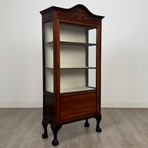 ANTIQUE 20TH CENTURY EDWARDIAN DISPLAY CABINET IN MAHOGANY - ADDITIONAL PHOTO 8