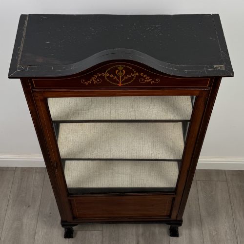 ANTIQUE 20TH CENTURY EDWARDIAN DISPLAY CABINET IN MAHOGANY - ADDITIONAL PHOTO 9