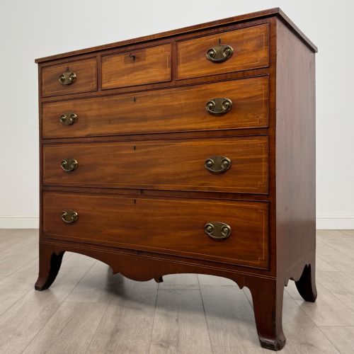 ANTIQUE 18TH CENTURY GEORGIAN MAHOGANY CHEST OF DRAWERS - ADDITIONAL PHOTO 1