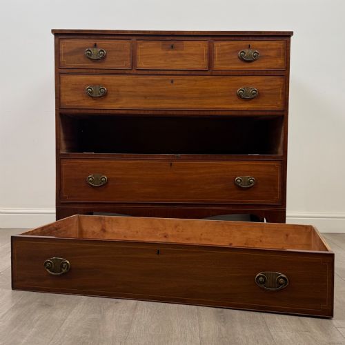 ANTIQUE 18TH CENTURY GEORGIAN MAHOGANY CHEST OF DRAWERS - ADDITIONAL PHOTO 9