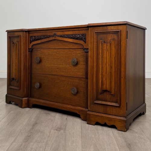 ANTIQUE 20TH CENTURY LOW CUPBOARD IN OAK - ADDITIONAL PHOTO 2