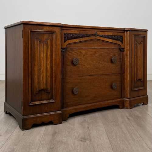 ANTIQUE 20TH CENTURY LOW CUPBOARD IN OAK - ADDITIONAL PHOTO 8
